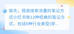 小红书12种笔记、10种风格、5种潮流方式大揭秘 