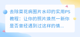 去除菜花病图片水印的实用PS教程
