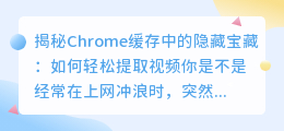 如何从Chrome缓存中提取隐藏的视频?
