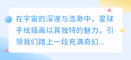 星球手绘插画:探索宇宙之美,创意无限的手绘星球艺术之旅