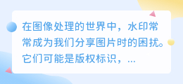 如何使用图片特效道具轻松去除水印?实用技巧分享!