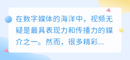 视频去水印软件哪款强?精选工具推荐,助你轻松去除水印!