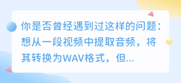 视频提取转wav,轻松实现音频转换的3种方法