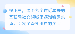 媒小三是否免费使用?双重肯定揭秘其服务性质!