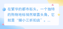 媒小三折扣店,优质商品,折扣实惠,购物首选之地!
