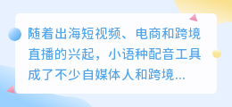 小语种配音工具盘点,价格差距大,哪款更划算?