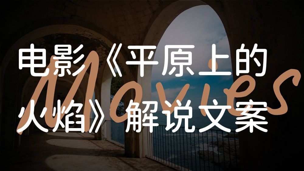 《平原上的火焰》电影解说稿：全剧情讲解+结局真相（影视解说文案）