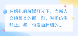 爱在誓言中绽放：婚礼现场最感人的10句誓言，句句戳中泪点