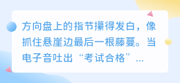 离合之间，汗水终见花开——我的科目二通关独白