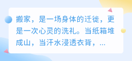 搬家累到崩溃：每一箱都是生活的重量，每一步都是成长的印记