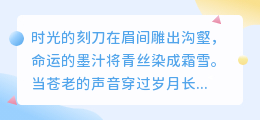 岁月留声机：五句刻入年轮的生命回响