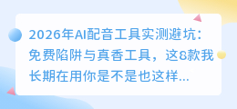 2026年AI配音工具实测避坑：免费陷阱与真香工具，这8款我长期在用