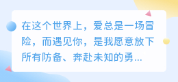 你是我最想冒险去爱，安定下来的人