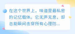 记忆深处，你的味道是我唯一的收藏