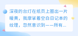 日记本里的第二支笔，只为你留白