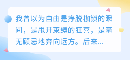 原谅我一生不羁放纵爱自由：灵魂的风不需要方向