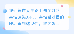 在爱的迷途里，你是我最想紧握的星光